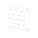 Armadio bianco camera da letto ante scorrevoli specchio 180x61x210 Sidey Saldi