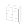 Armadio bianco camera da letto ante scorrevoli specchio 180x61x210 Sidey Saldi