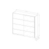 Armadio guardaroba 2 ante scorrevoli specchio 200x61x210 bianco Mathea Saldi