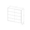 Kleiderschrank 2 Schiebespiegeltüren 200x60x210 weiß Mathea Sales