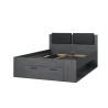 Letto piazza e mezza 140x200cm rovere scuro cassetto contenitore Anthe Promozione