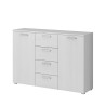 Comò camera da letto 4 cassetti 2 ante legno bianco 132x38x93cm Lemere Vendita