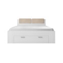 Letto contenitore piazza e mezza francese 140x200cm rovere chiaro Gany Sconti