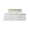 Letto contenitore piazza e mezza francese 140x200cm rovere chiaro Gany Sconti