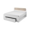 Letto contenitore piazza e mezza francese 140x200cm rovere chiaro Gany Saldi
