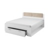 Letto contenitore matrimoniale legno rovere sbiancato 160x200 Lamonthe Offerta