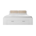 Letto matrimoniale 180x200cm contenitore bianco rete a doghe Maddison Saldi