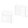 Armadio guardaroba ante scorrevoli specchio 220x61x210 rovere bianco Paine Saldi