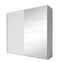Armadio guardaroba ante scorrevoli specchio 220x61x210 rovere bianco Paine Promozione