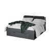 Letto matrimoniale 160x200 contenitore rete a doghe rovere scuro Tiara Offerta