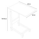 Tavolino da divano letto 40x60cm altezza regolabile 4 ruote Endy 