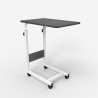 Table de canapé 40x60cm hauteur réglable 4 roues Endy 