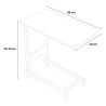 Tavolino da salotto serviletto regolabile 40x80cm 4 ruote Endy XL Misure