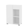 Libreria bassa ufficio bianco anta cassetto scaffale 65x35x89cm Maelis Vendita