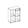 Libreria bassa ufficio bianco anta cassetto scaffale 65x35x89cm Maelis Catalogo