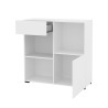 Libreria ufficio bassa cassetto anta 2 scaffali bianco 90x35x89cm Habren Offerta