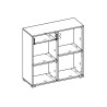 Libreria ufficio bassa cassetto anta 2 scaffali bianco 90x35x89cm Habren Catalogo