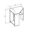 Scrivania angolare nero 80x80x73cm ufficio studio salvaspazio Newman Offerta