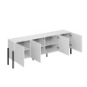 Moderner Design-Wohnzimmer-TV-Schrank weiß 4 Türen 200x40x69cm Gardon Angebot