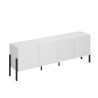 Moderner Design-Wohnzimmer-TV-Schrank weiß 4 Türen 200x40x69cm Gardon Verkauf