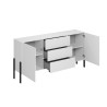 Madia credenza sala da pranzo moderna 2 ante 3 cassetti bianco Ducey Offerta