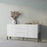 Madia credenza sala da pranzo moderna 2 ante 3 cassetti bianco Ducey Saldi