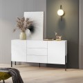 Madia credenza sala da pranzo moderna 2 ante 3 cassetti bianco Ducey Promozione