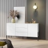 Madia credenza sala da pranzo moderna 2 ante 3 cassetti bianco Ducey Promozione