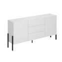 Madia credenza sala da pranzo moderna 2 ante 3 cassetti bianco Ducey Vendita