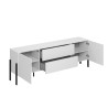 Mobile porta TV soggiorno design moderno bianco 2 ante 2 cassetti Kaveh Offerta