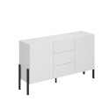 Credenza moderna bianco 2 ante 3 cassetti cucina sala da pranzo Kinsha Vendita