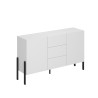 Credenza moderna bianco 2 ante 3 cassetti cucina sala da pranzo Kinsha Vendita
