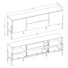 Mobile TV  2 ante 2 cassetti stile minimal design moderno beige Kaylus Sconti