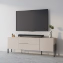 Mobile TV  2 ante 2 cassetti stile minimal design moderno beige Kaylus Saldi