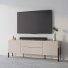 Mobile TV  2 ante 2 cassetti stile minimal design moderno beige Kaylus Saldi