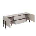 Mobile TV  2 ante 2 cassetti stile minimal design moderno beige Kaylus Offerta