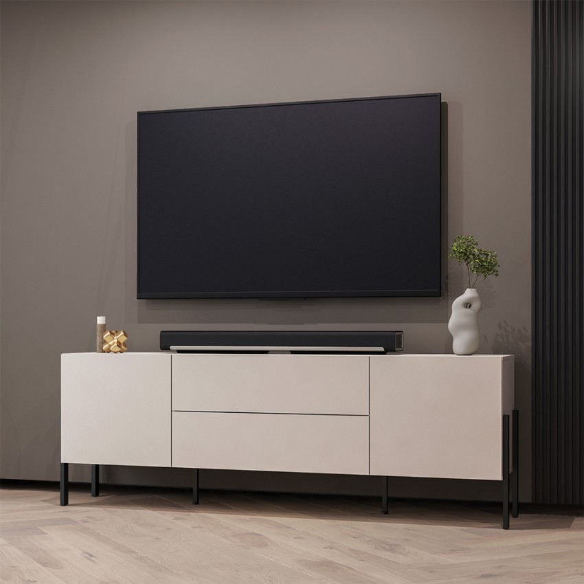 Mobile TV 2 ante 2 cassetti stile minimal design moderno beige Kaylus Promozione Mobile TV 2 ante 2 cassetti stile minimal design moderno beige Kaylus Promozione