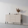 Credenza madia cucina moderna 3 cassetti 2 ante beige 154x40x89cm Autrey Saldi