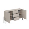 Credenza madia cucina moderna 3 cassetti 2 ante beige 154x40x89cm Autrey Offerta
