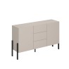 Credenza madia cucina moderna 3 cassetti 2 ante beige 154x40x89cm Autrey Vendita