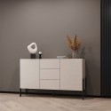 Credenza madia cucina moderna 3 cassetti 2 ante beige 154x40x89cm Autrey Promozione