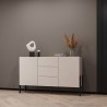 Credenza madia cucina moderna 3 cassetti 2 ante beige 154x40x89cm Autrey Promozione