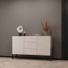 Moderne Küchenanrichte 3 Schubladen 2 Türen beige 154x40x89cm Autrey Aktion