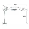Ombrellone giardino anti uv con Luce Solare Led quadrato 3x3m braccio alluminio Paradise Costo