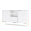 Mobile credenza moderna bianca 3 ante  luce LED soggiorno cucina Sandani Vendita