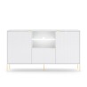 Mobile credenza moderna bianca 3 ante  luce LED soggiorno cucina Sandani Offerta