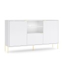 Mobile credenza moderna bianca 3 ante  luce LED soggiorno cucina Sandani Saldi