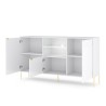 Mobile credenza moderna bianca 3 ante  luce LED soggiorno cucina Sandani Sconti