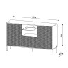 Mobile credenza moderna bianca 3 ante  luce LED soggiorno cucina Sandani Stock