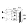 Madia alta credenza moderna cucina soggiorno bianca dorata Breteny Catalogo